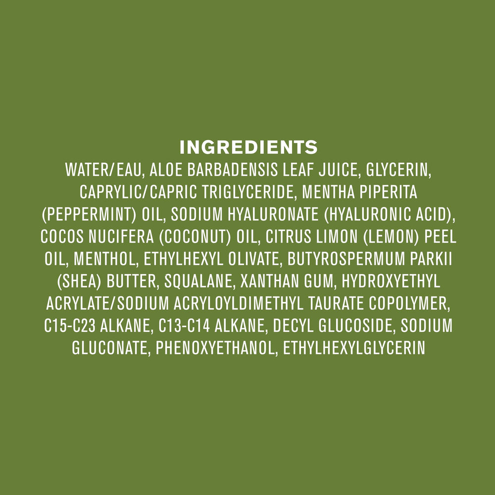 Label closeup of Every Man Jack Post Shave Balm highlighting ingredients.