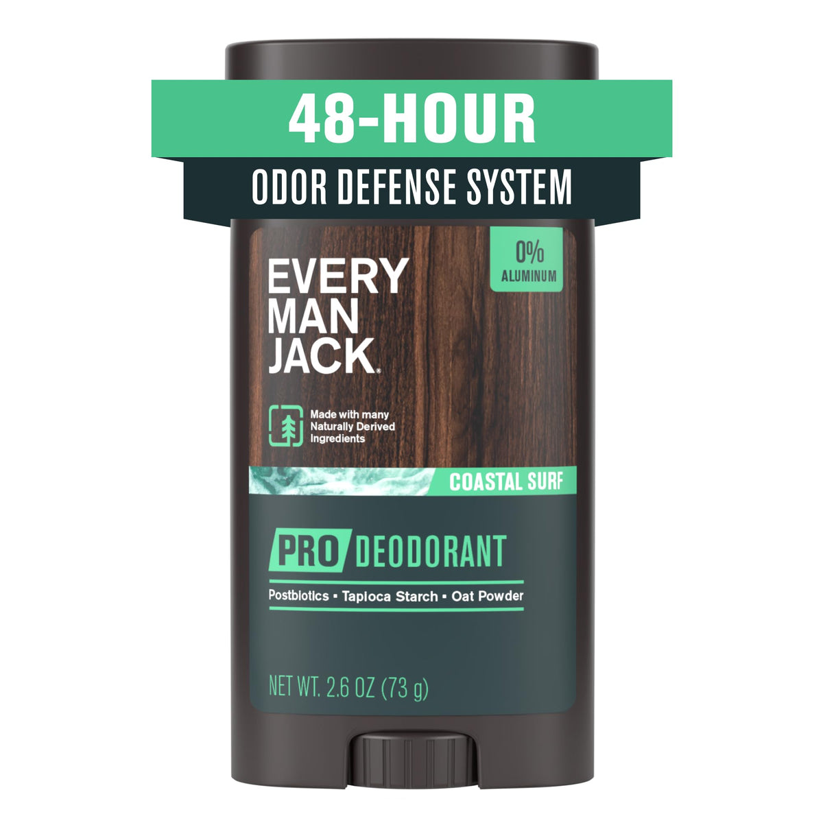 Every Man Jack Pro Deodorant Coastal Surf bottle showing fresh scent and long-lasting protection.