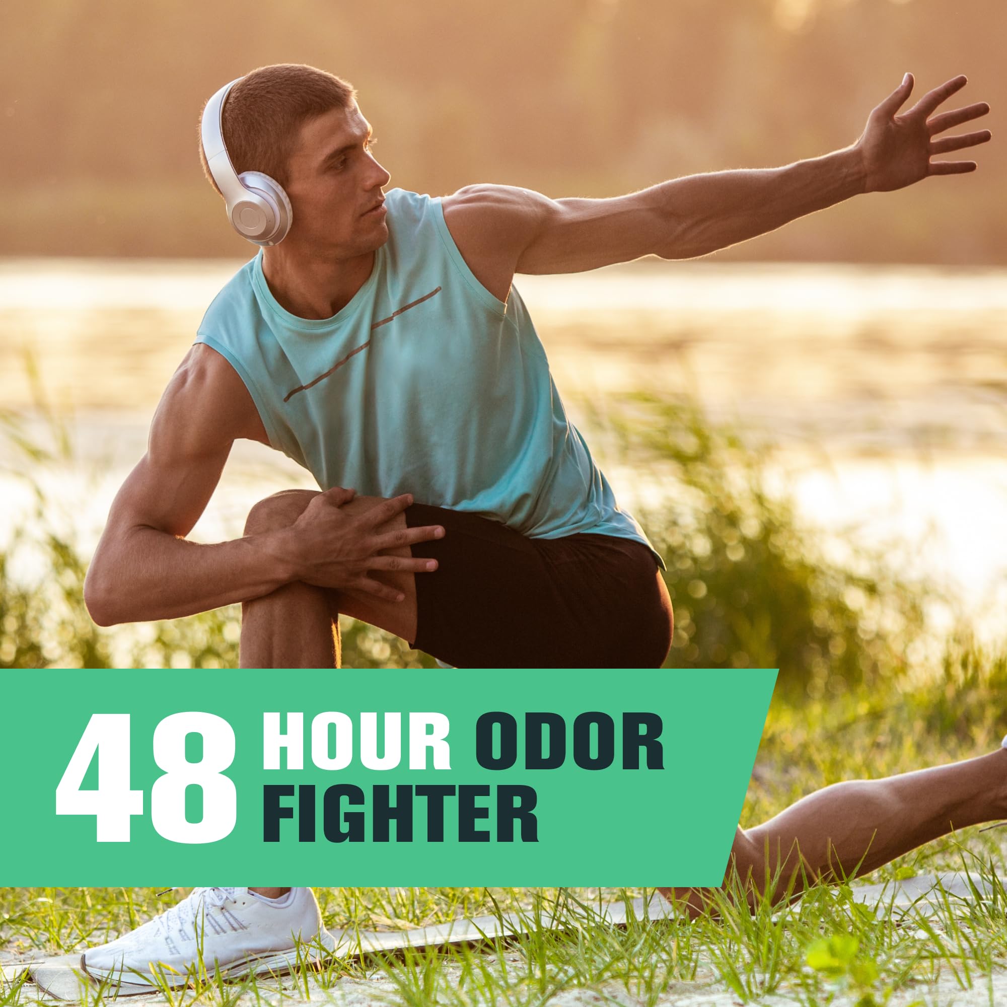 Every Man Jack Pro Deodorant postbiotics support balanced skin pH in use.