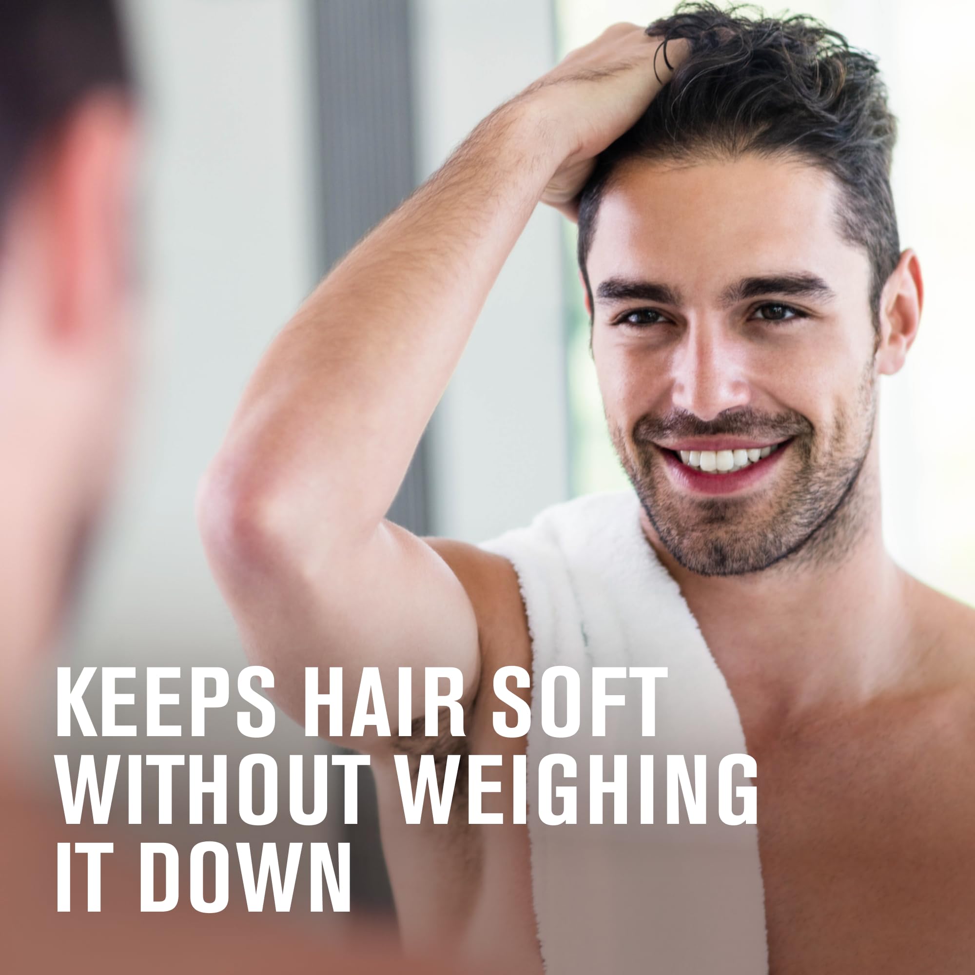 Every Man Jack proteína soja fortalece cabello durante el lavado.