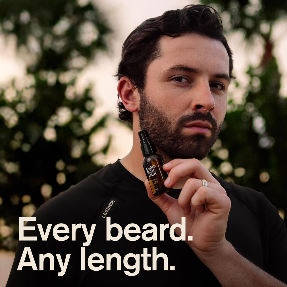 Every Man Jack sandalwood beard oil in a daily care kit