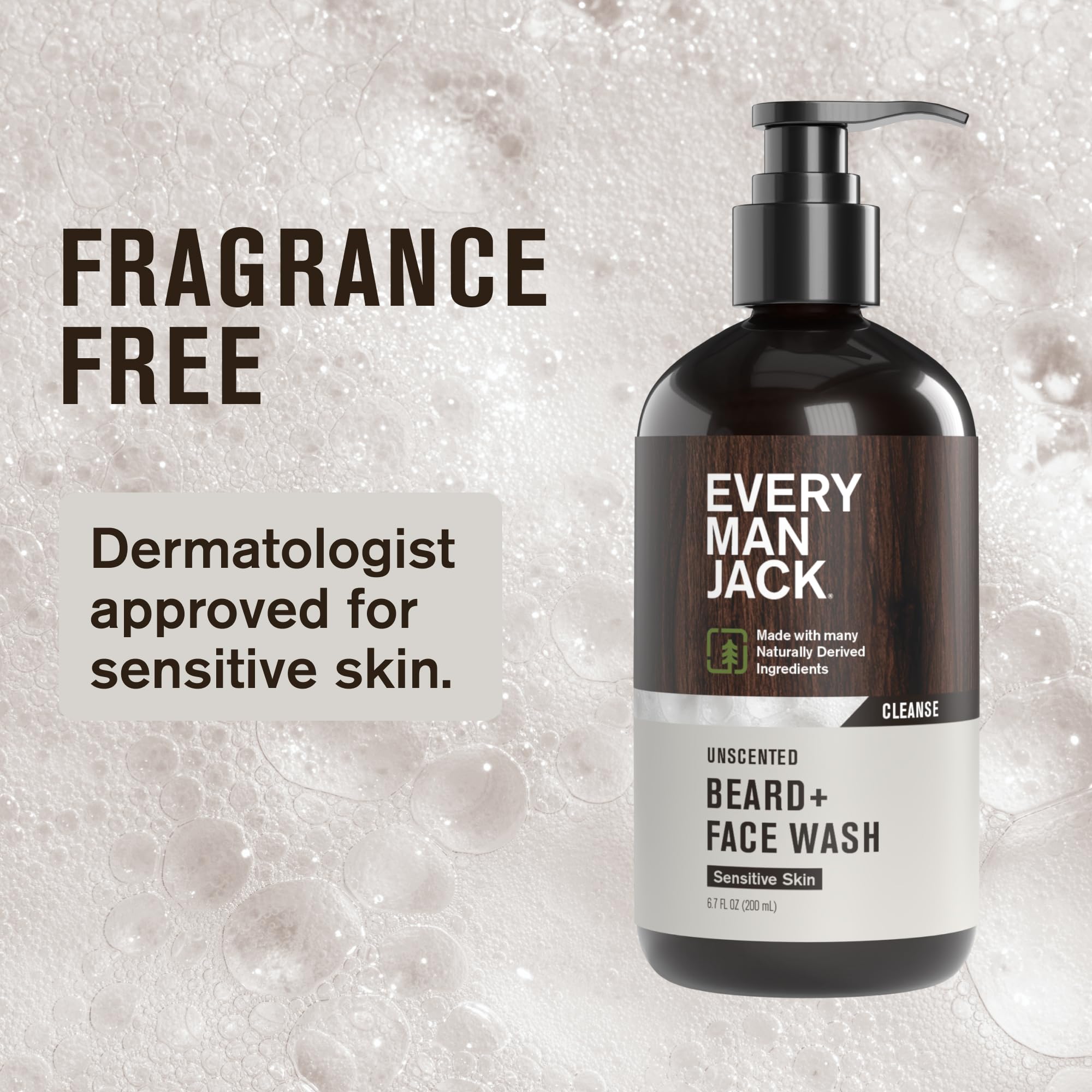 Front of Every Man Jack unscented beard and face wash pack