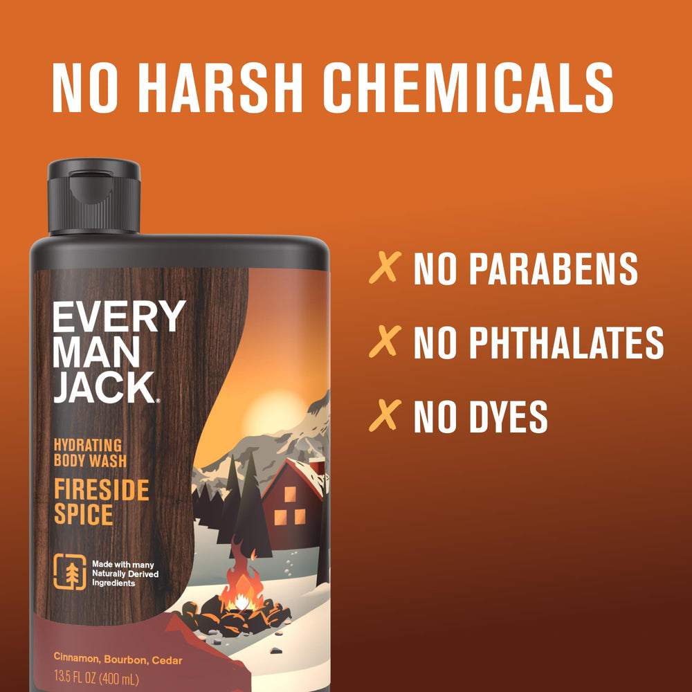 Uso diario en ducha con aroma reconfortante de Fireside Spice
