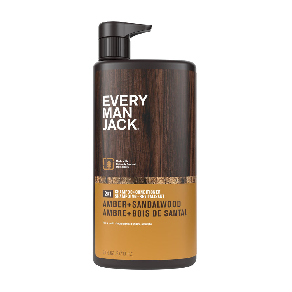 Every Man Jack wet hair application demonstrates quick, easy cleansing in the shower