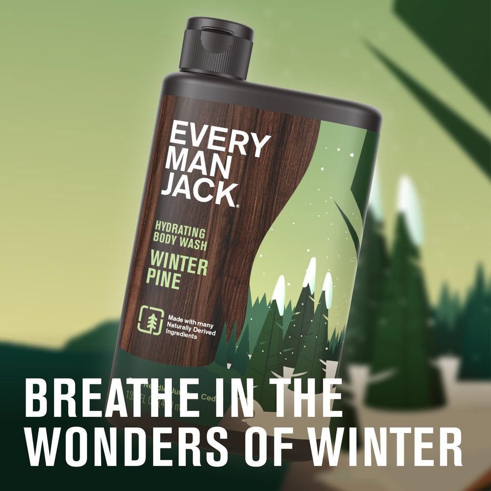 Every Man Jack Winter Pine, espuma cremosa; aroma de pino que mejora la experiencia de ducha.