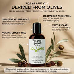 Aplicación facial con aceite escualano de Everyday Beauty para mayor suavidad.