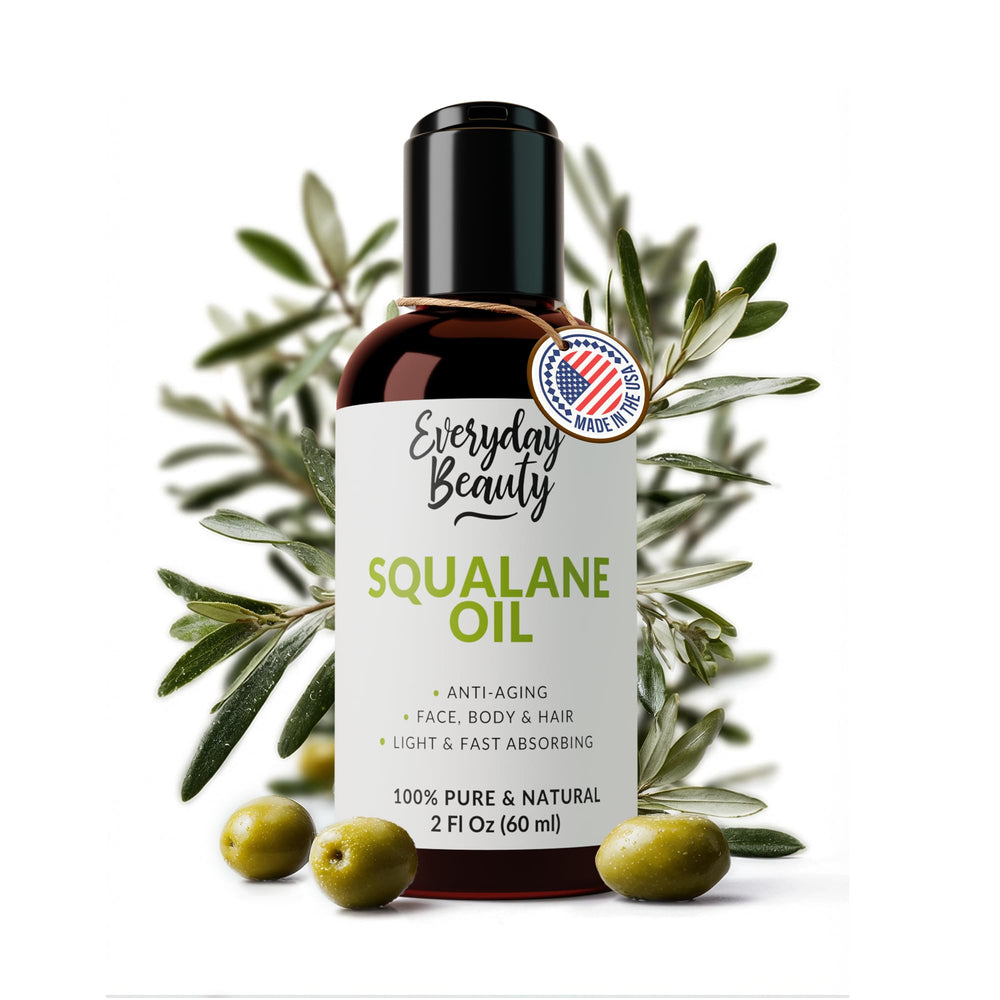 Aceite escualano de Everyday Beauty en botella, hidratación ligera para piel sensible.