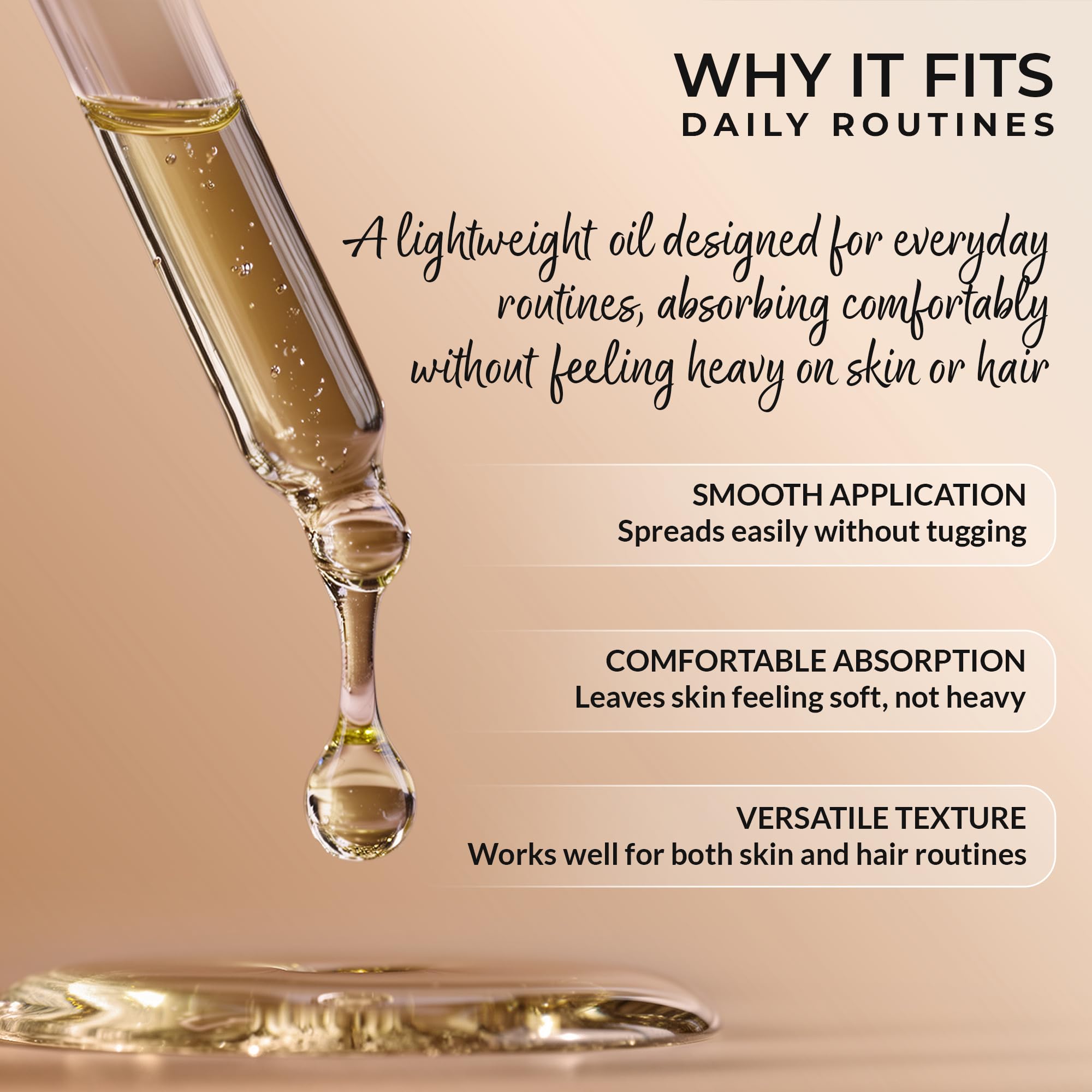 Everyday Beauty Aceite pepita albaricoque textura ligera apto para mezclar