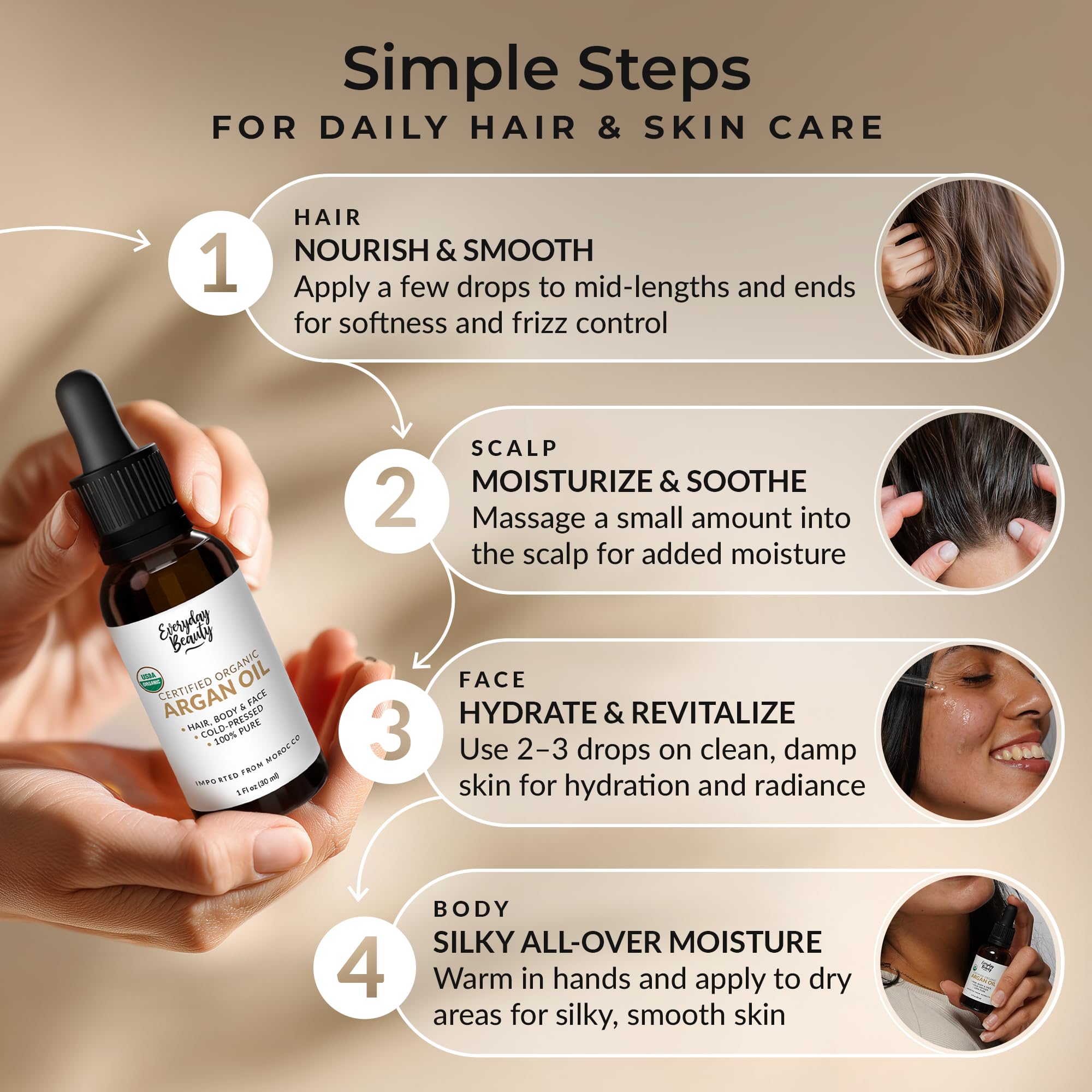 Everyday Beauty Vegan Cruelty-Free Packaging protects oil quality.