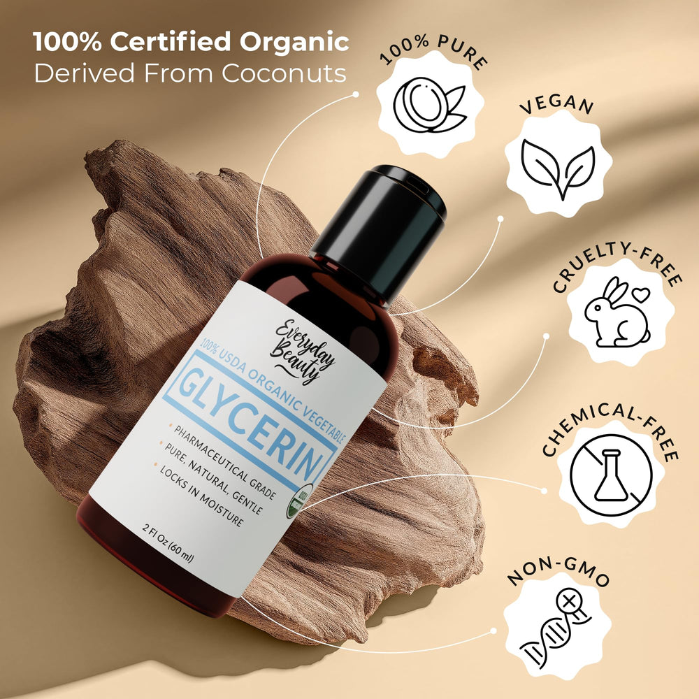 Tamaño práctico de 2 oz de glicerina orgánica Everyday Beauty