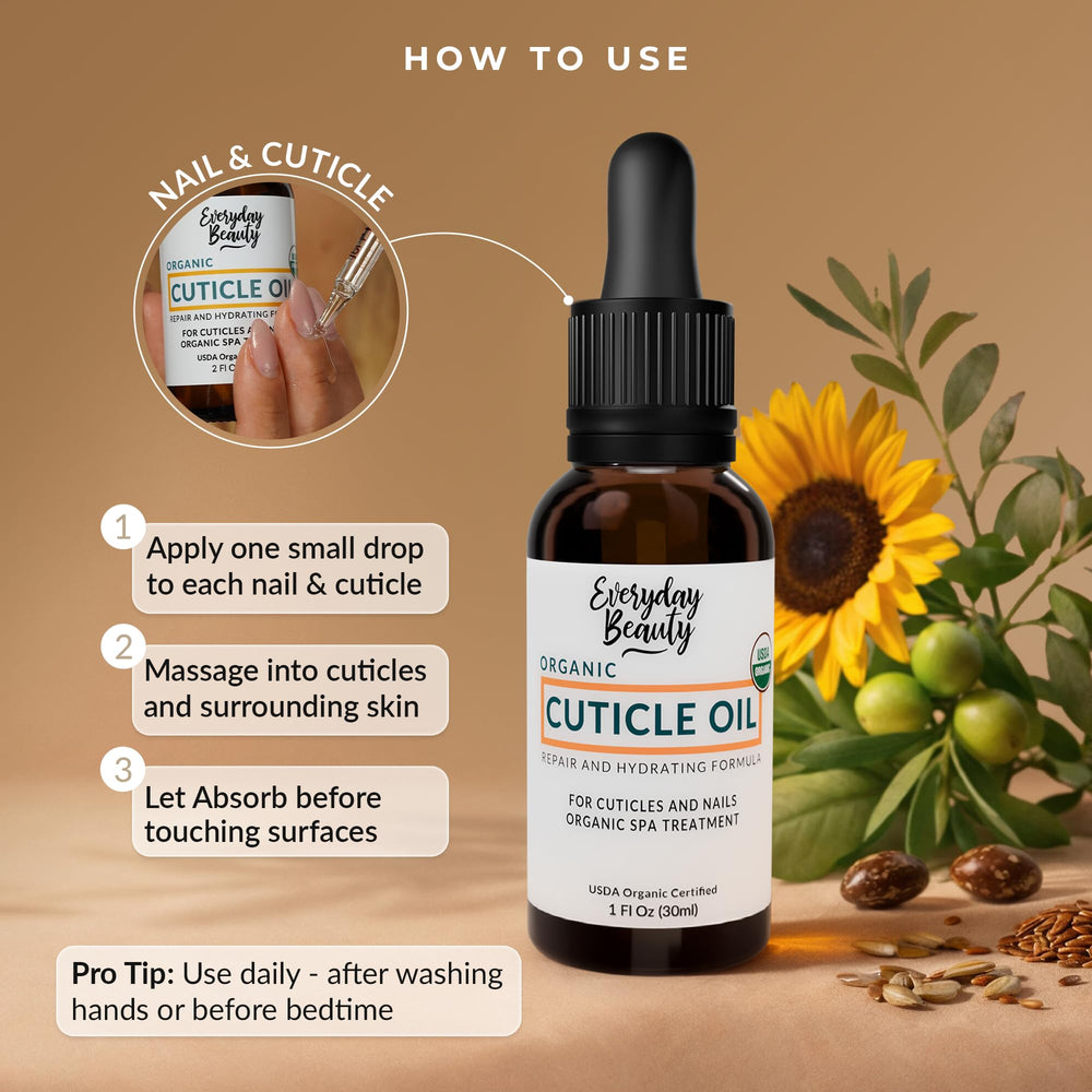 Everyday Beauty USDA Organic label signals clean natural nail care.