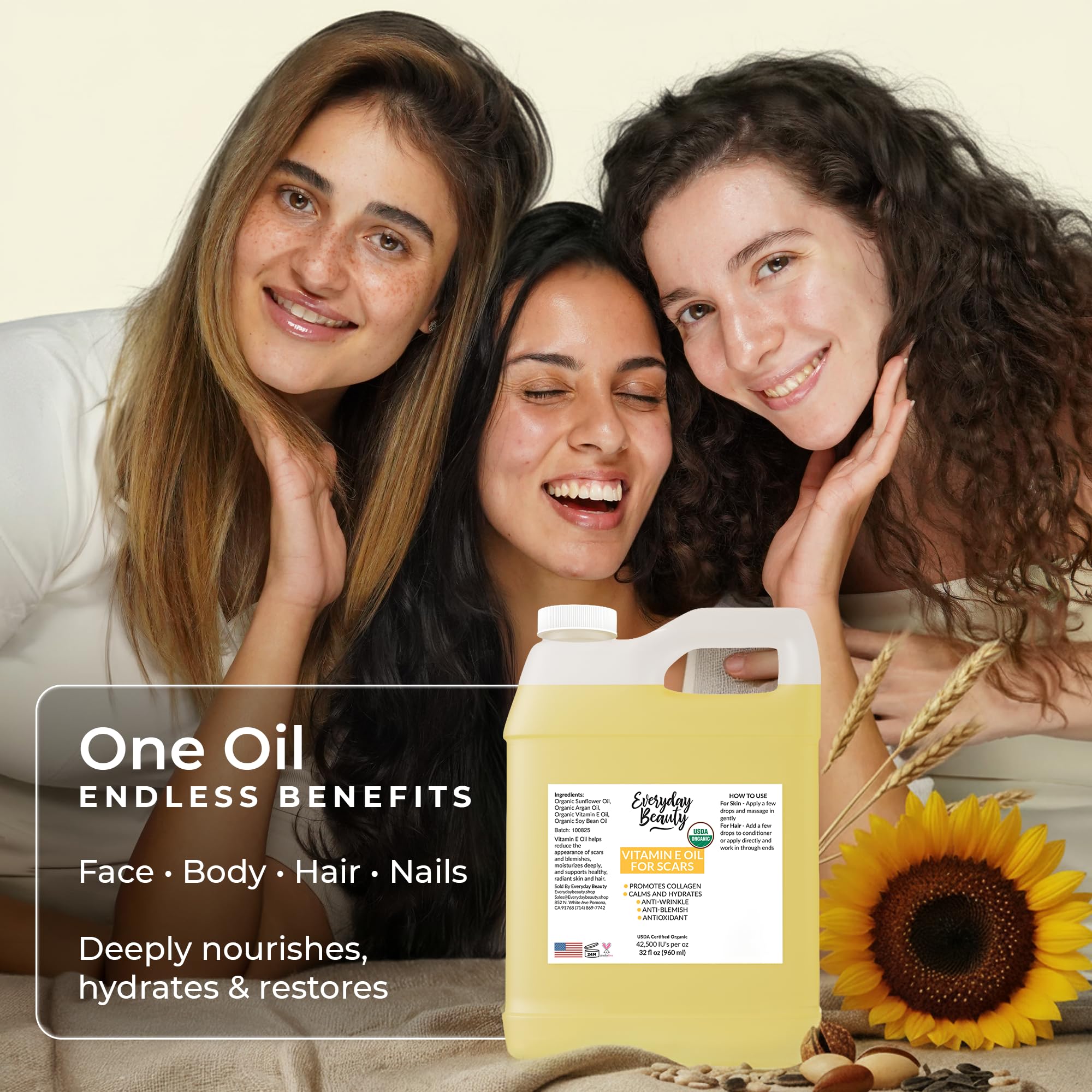 Everyday Beauty oil on nails and skin demonstrates versatile hydration