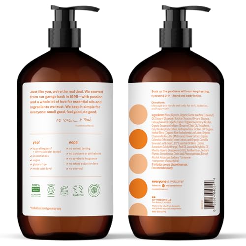 Everyone 2in1 lotion cream texture showing smooth, fast-absorbing moisture