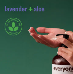 Everyone 2in1 lotion eco-packaging with 100 percent recycled plastic.