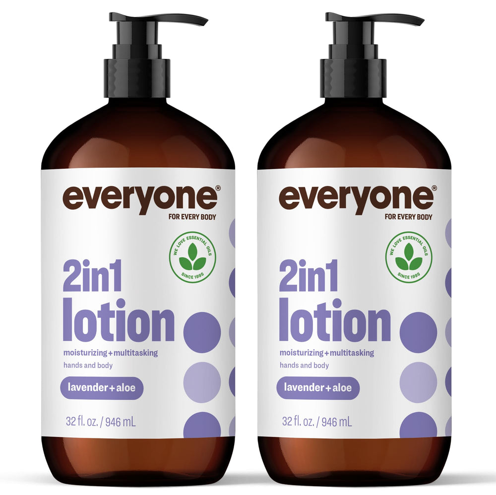 Everyone 2in1 lotion hands and body pack of two 32oz bottles for daily moisture.