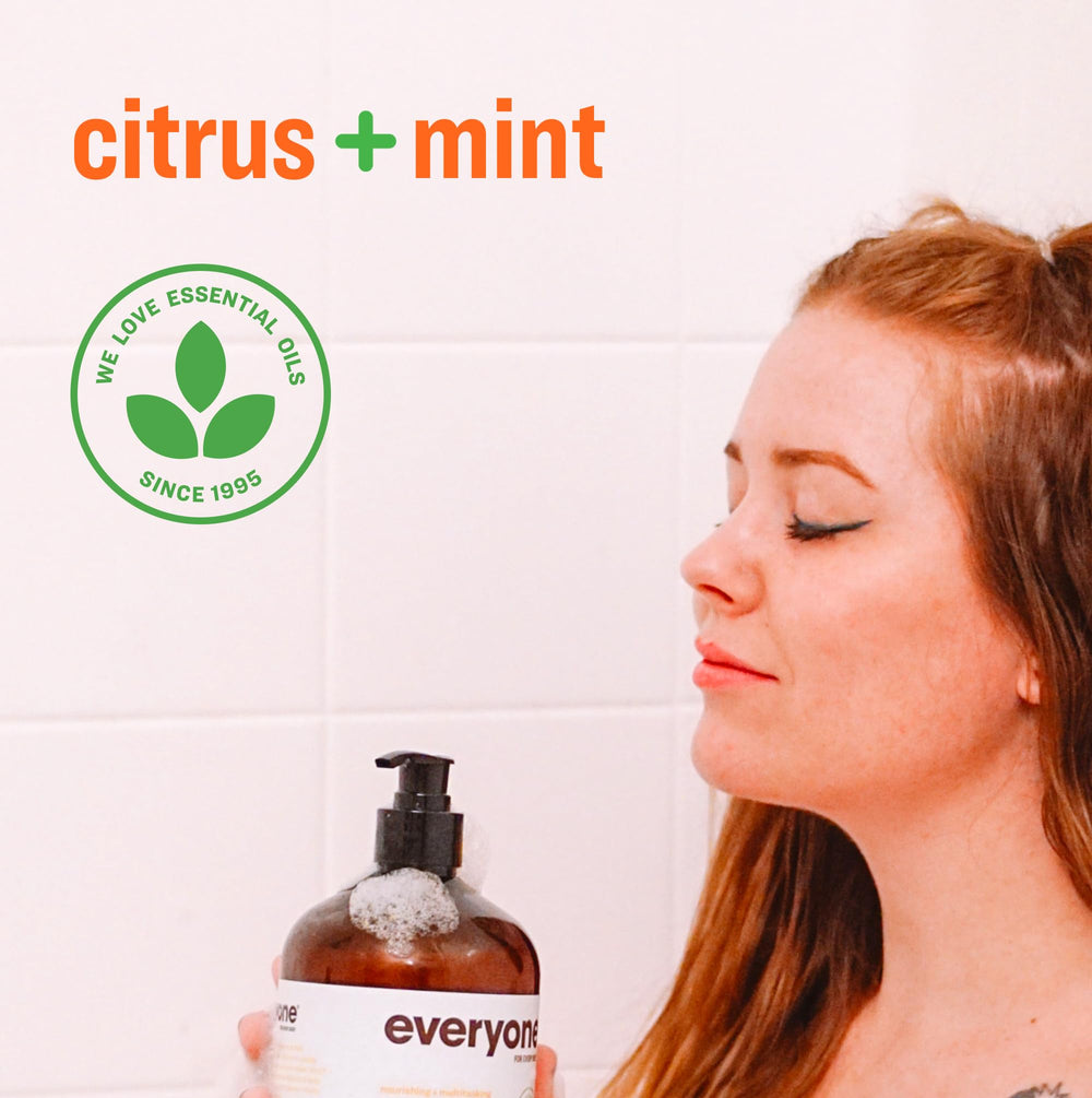 Everyone 3in1 Citrus and Mint bubble bath for a soothing soak.
