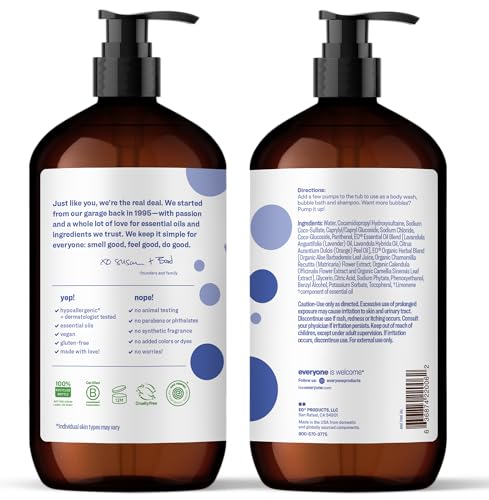 Everyone 3-in-1 Kids Soap bubbles indicate coconut oil cleansers for a foamy wash.