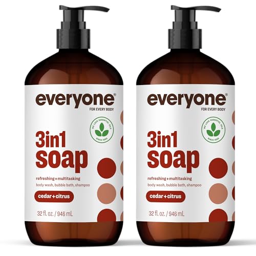 Everyone 3-in-1 Cedar and Citrus bubbles create a soothing bath experience.