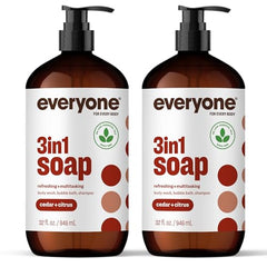 Everyone 3-in-1 Cedar and Citrus bubbles create a soothing bath experience.