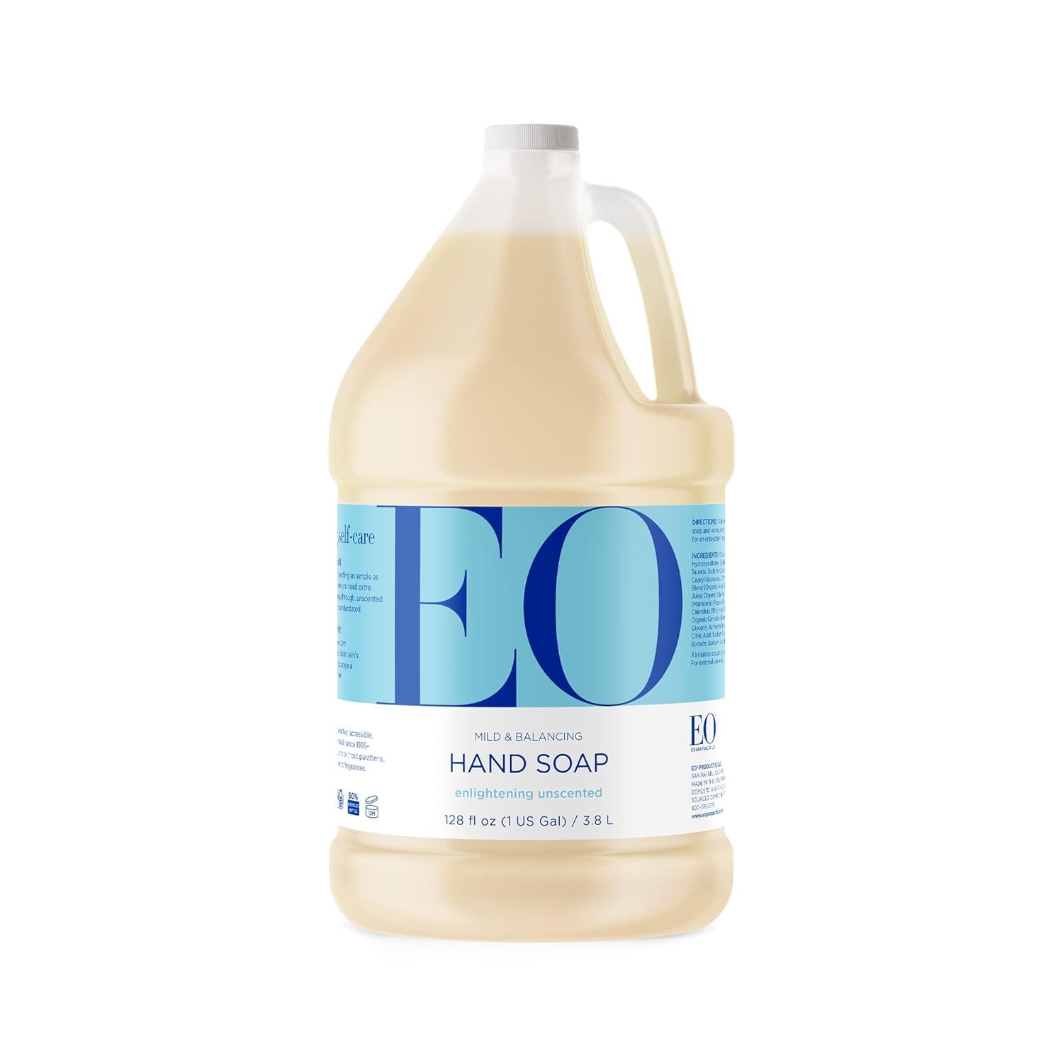 Everyone EO unscented hand soap refill bottle front view for daily use
