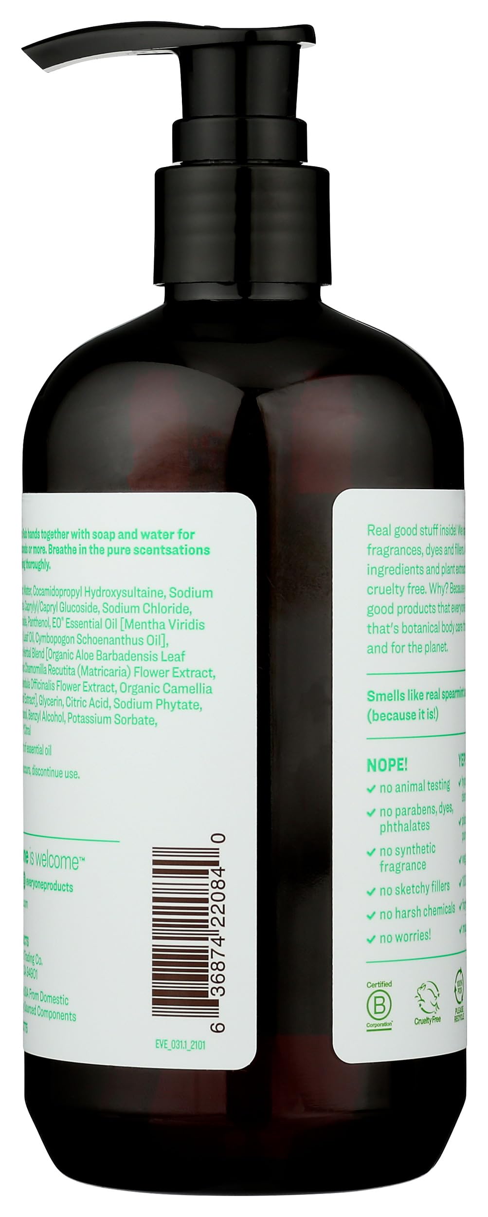 Everyone recycled plastic bottle packaging reflecting eco-conscious design.