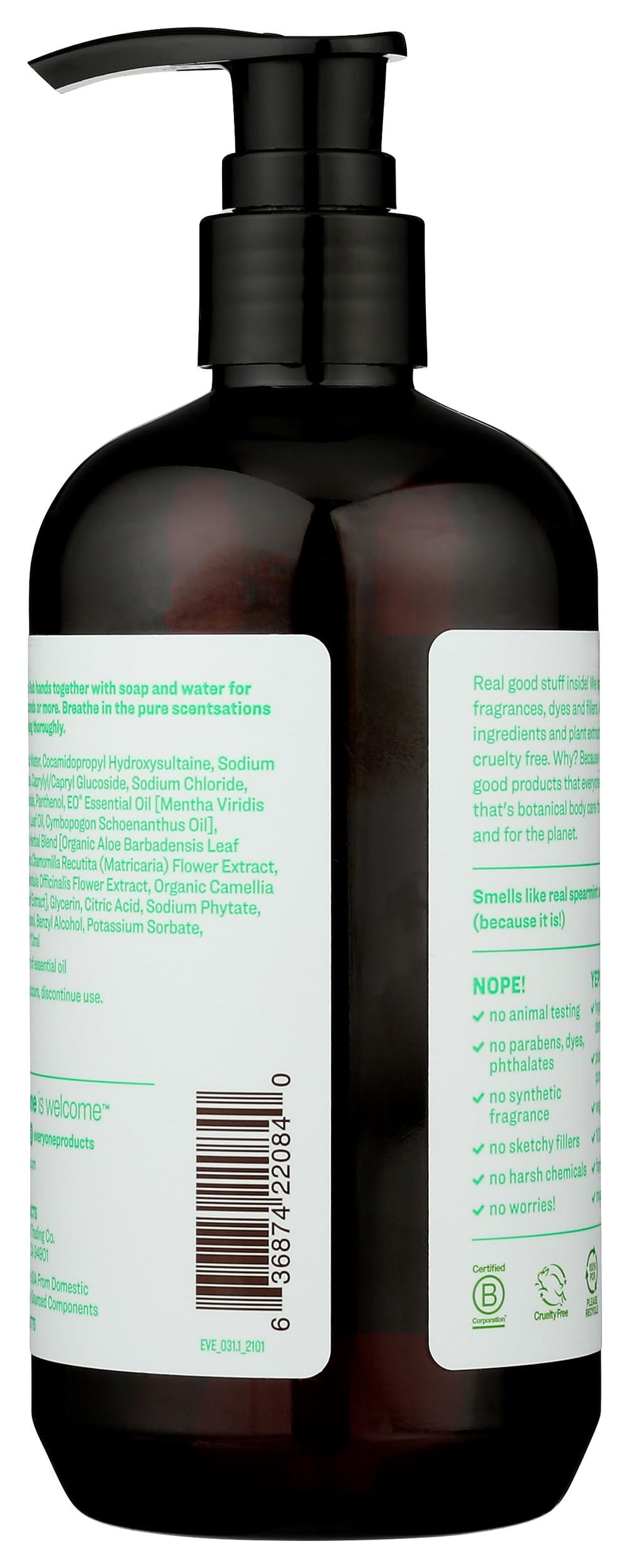 Everyone recycled plastic bottle packaging reflecting eco-conscious design.