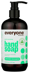 Everyone Liquid Hand Soap bottle with spearmint and lemongrass for refreshing daily cleansing.