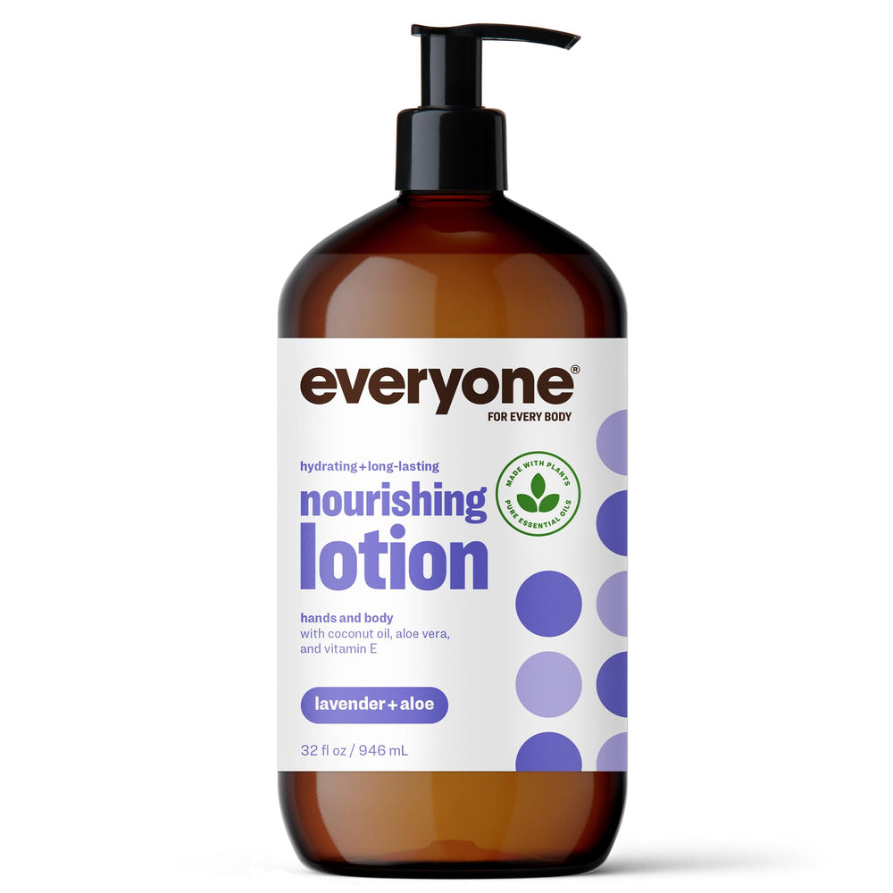 Loción Everyone 2en1 lavanda y aloe para manos y cuerpo, frasco de 32 oz