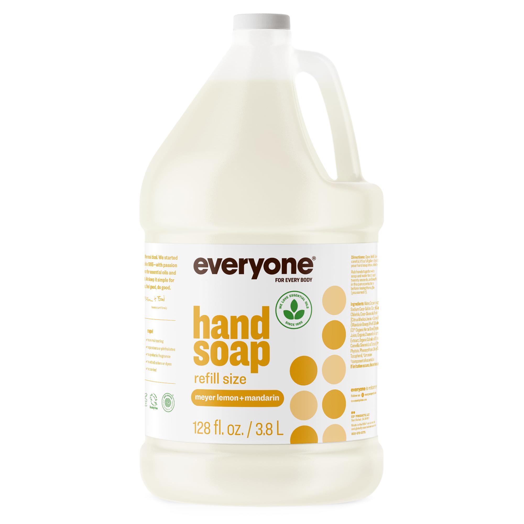 Everyone liquid hand soap refill gallon bottle, easy kitchen and bathroom top-ups.