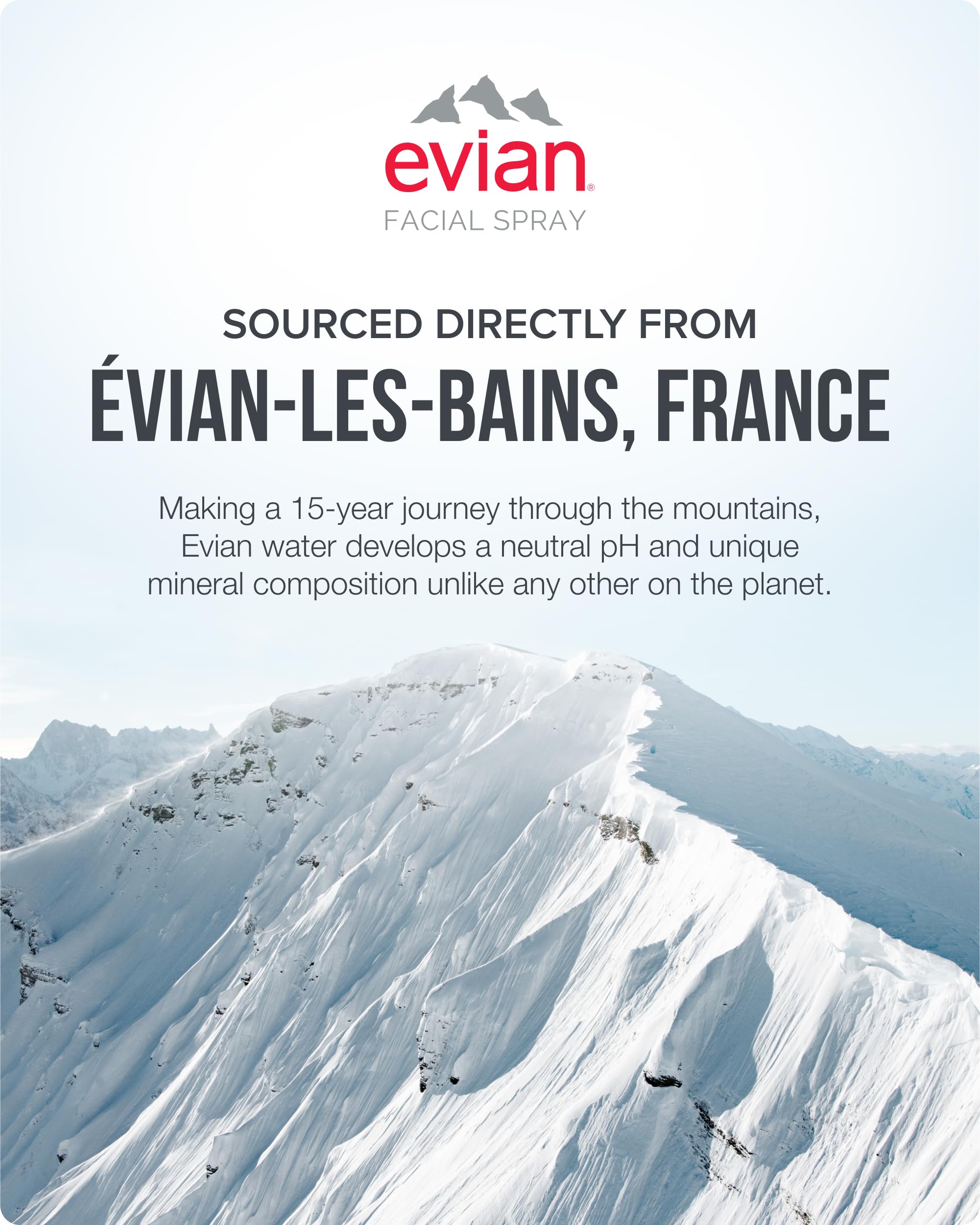 Uso diario con Evian, rostro hidratado y revitalizado