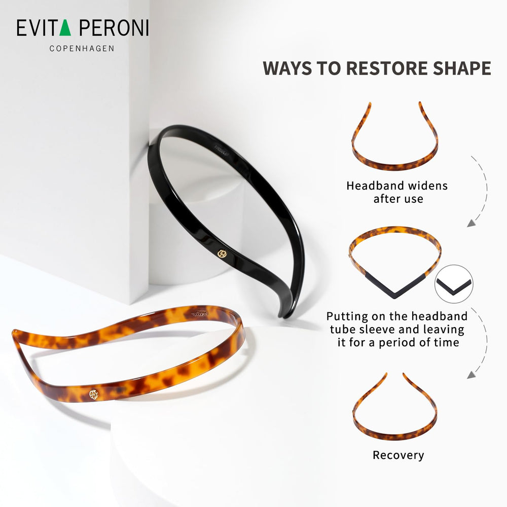 EVITA PERONI storage tube cover keeps headband neat when stored