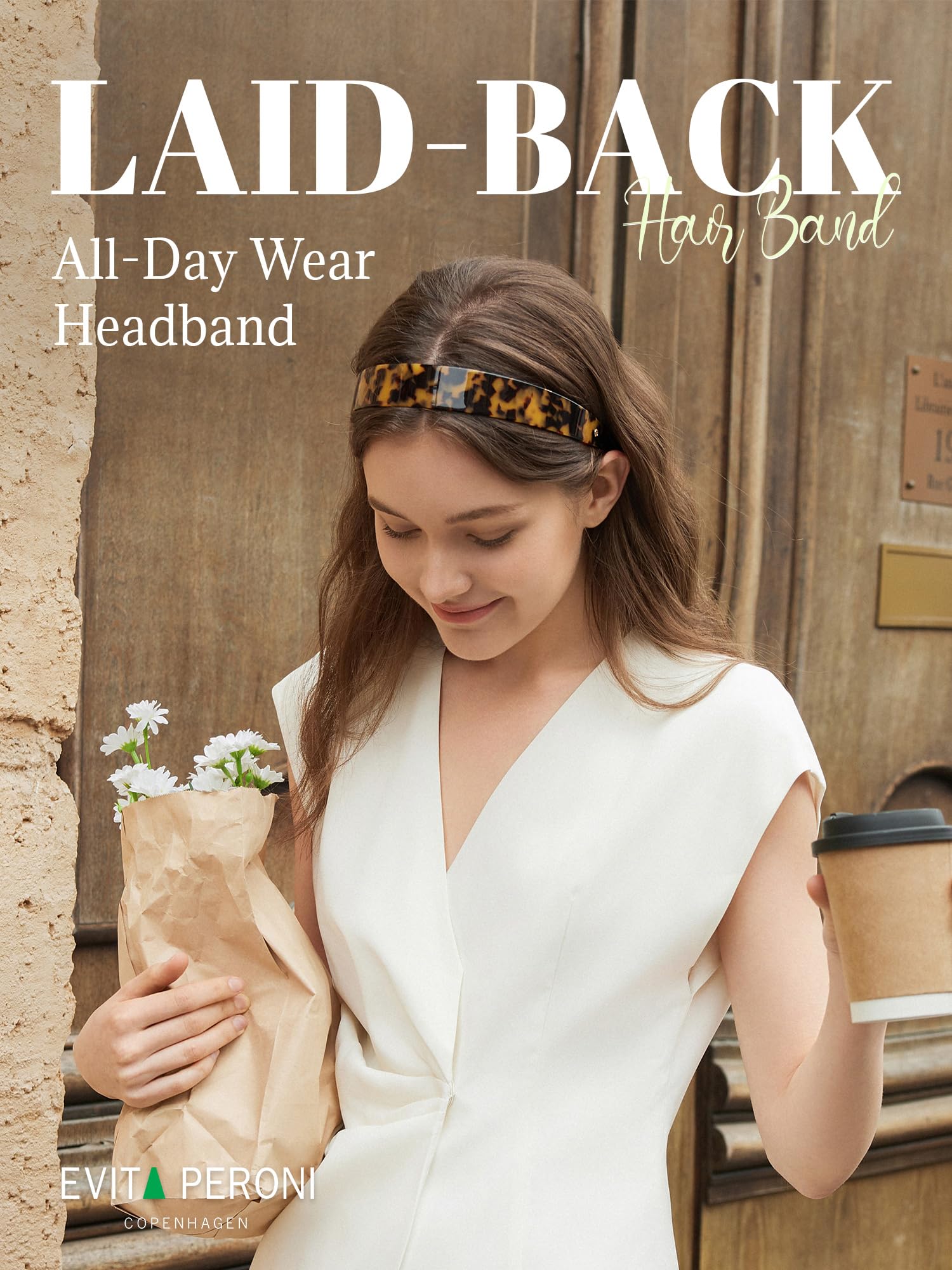 EVITA PERONI headband suitable for ceremonies and parties with refined style