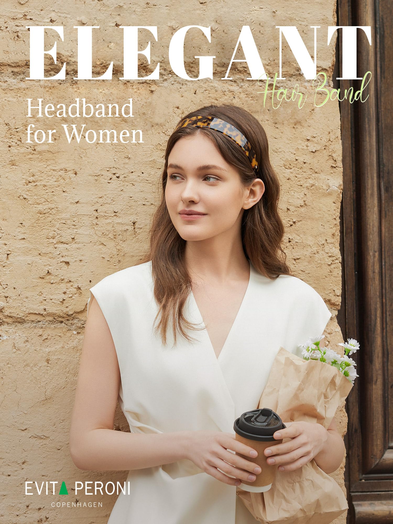 EVITA PERONI headband glossy surface gliding through hair