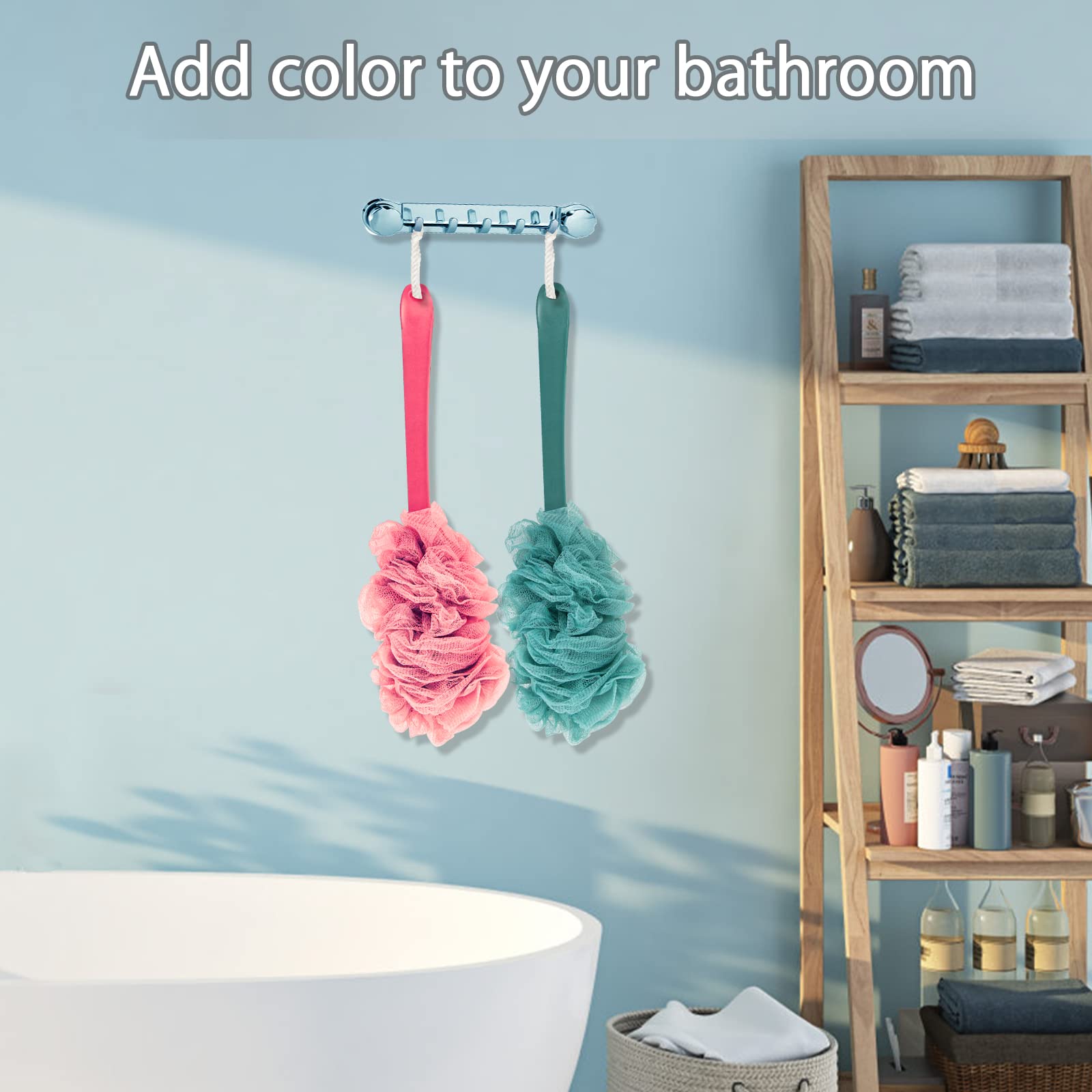 Evmliy nylon loofah sponge delivers gentle exfoliation and lather.