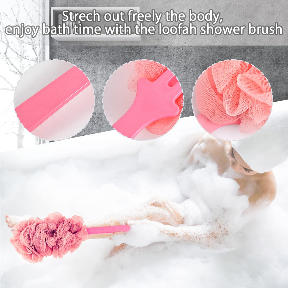 Evmliy shower loofah sponge creates rich bubbles for refreshing wash.