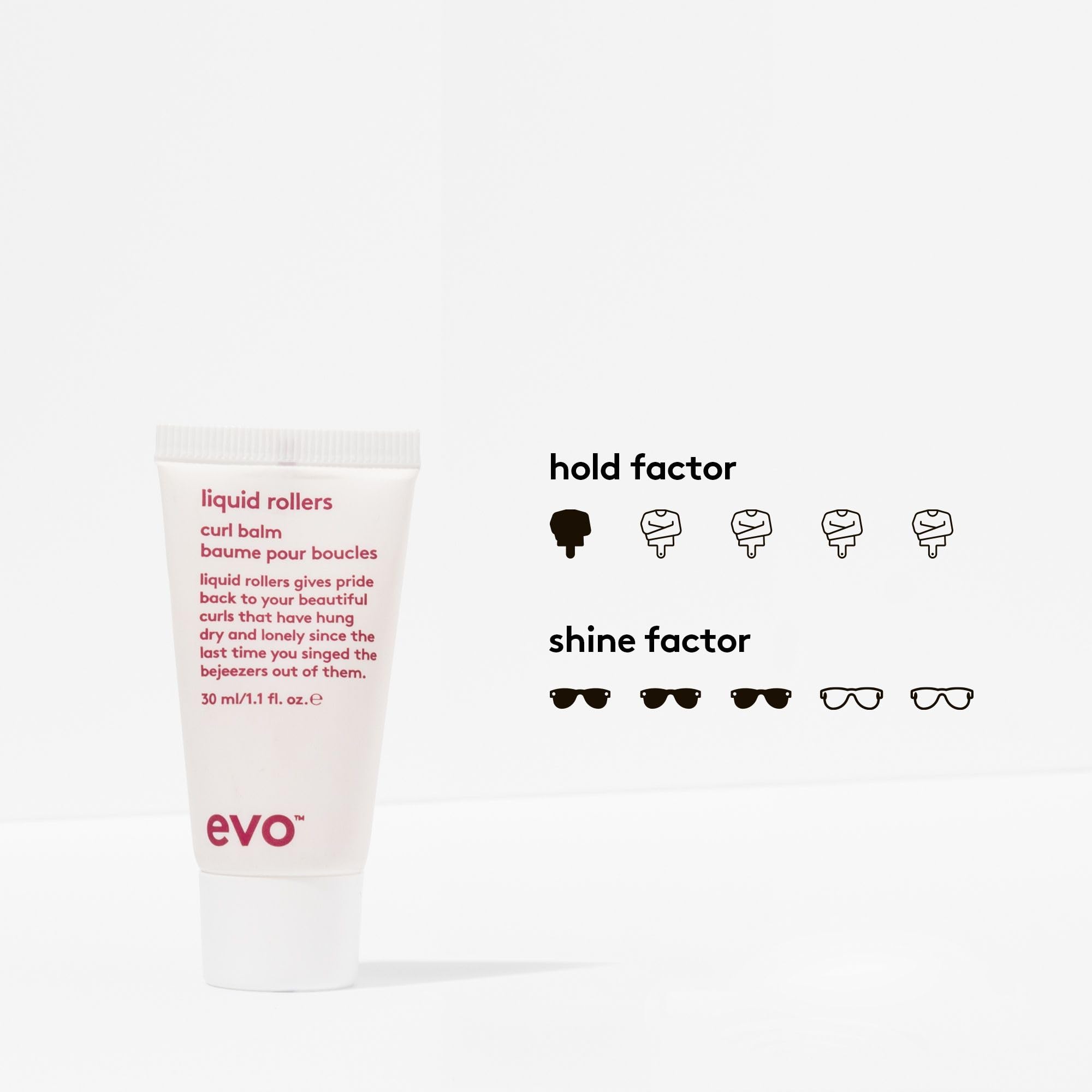 EVO Liquid Rollers Curl Defining Balm on waves creating defined curls