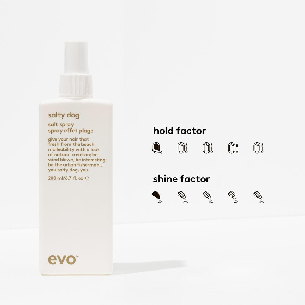 EVO Salty Dog sea salt spray bottle cap focus demonstrates volume boost.
