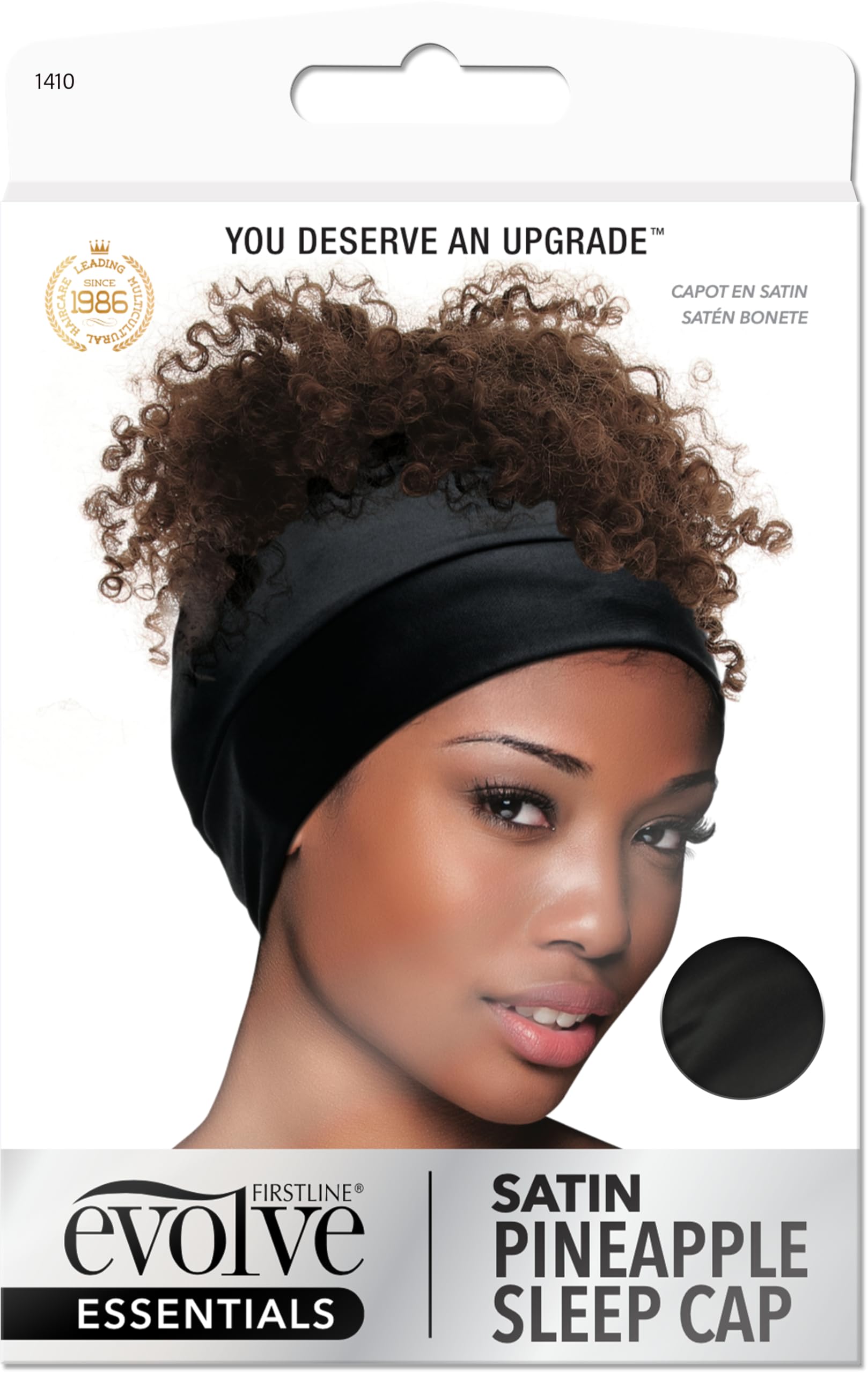 Evolve Satin Pineapple Cap demonstrates overnight curl protection and moisture retention