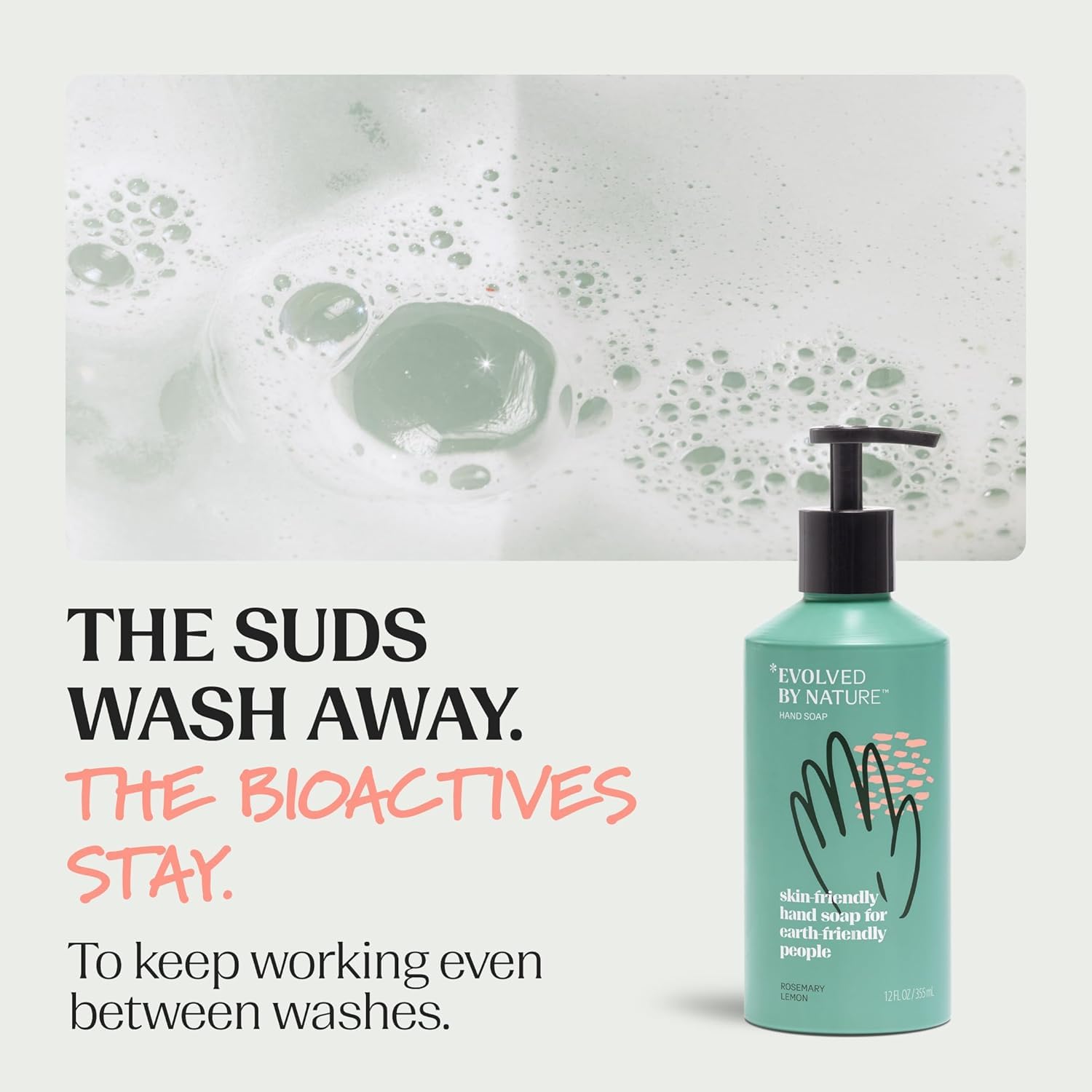 EVOLVED BY NATURE rosemary lemon scent close-up emphasizing refreshing aroma.