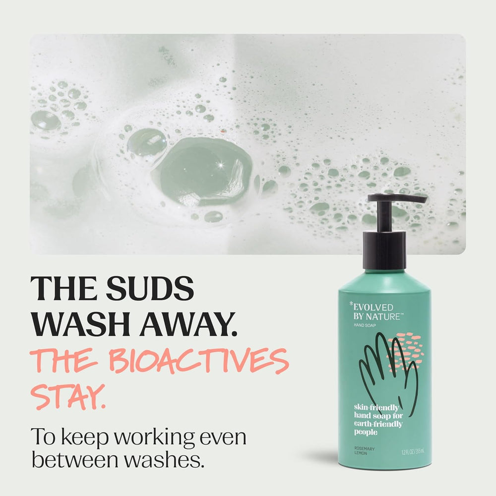 EVOLVED BY NATURE rosemary lemon scent close-up emphasizing refreshing aroma.