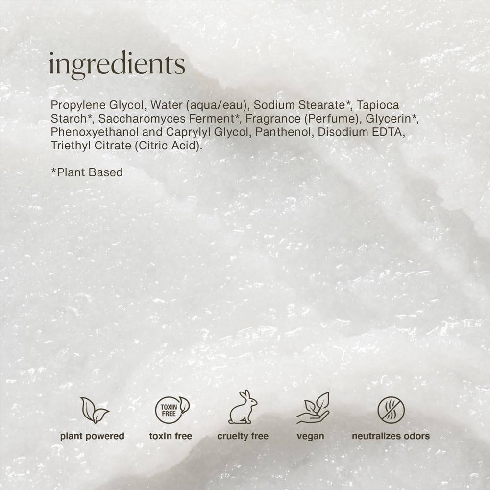 No baking soda, no talc, no aluminum for gentle protection.