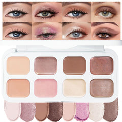 evpct 8 colors cream eye shadow palette front view showing versatile looks