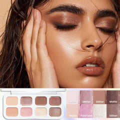 evpct 8 colors cream eye shadow palette swatches display rich pigments for daily use