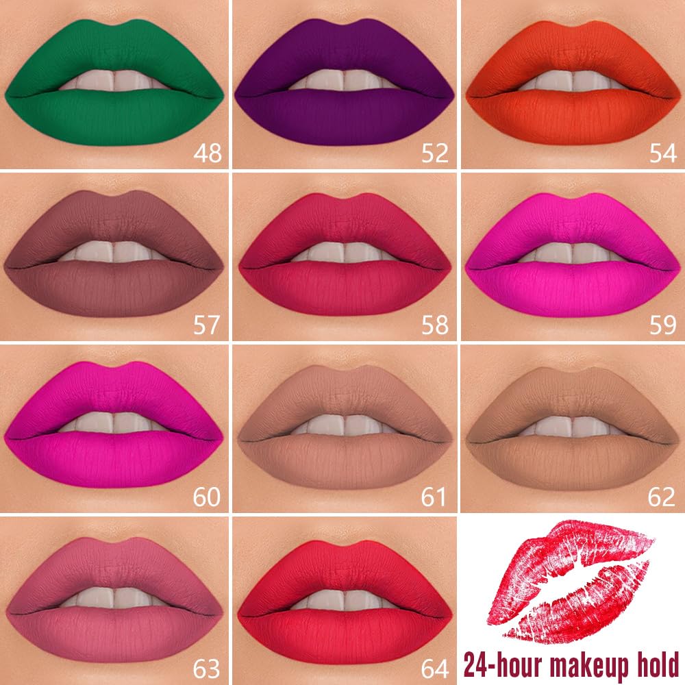 evpct all-day matte finish lip stay-on for long wear.