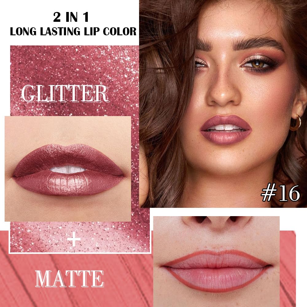 evpct barra labios mauve pink metalico con brillo, color intenso y cobertura uniforme.