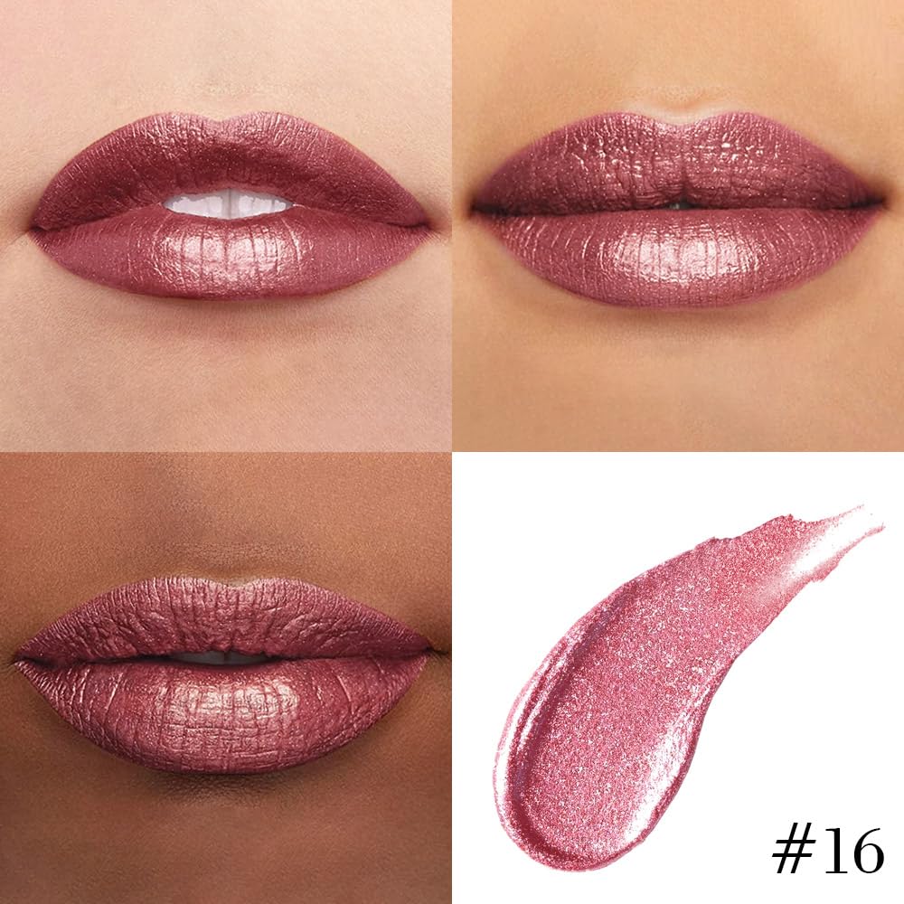 evpct brillo labial efecto iridiscente, acabado sedoso para un toque glamoroso.