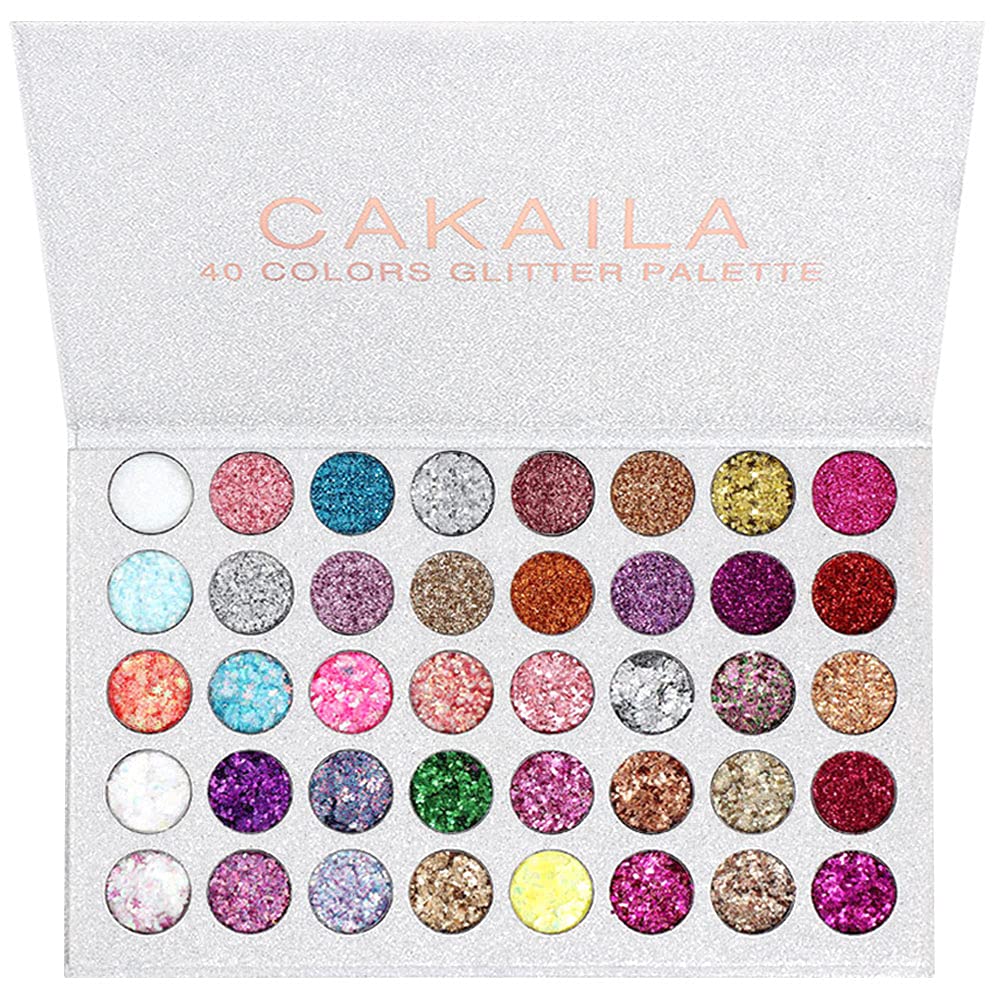 evpct CAKAILA paleta de sombras con purpurina 40 colores para ojos duraderos