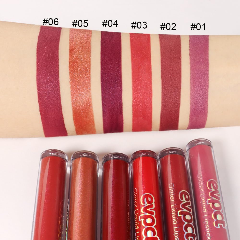 evpct conjunto labiales glitter: versatilidad para looks nocturnos