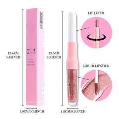 evpct conjunto labios rosado dorado: set completo para estilo diario