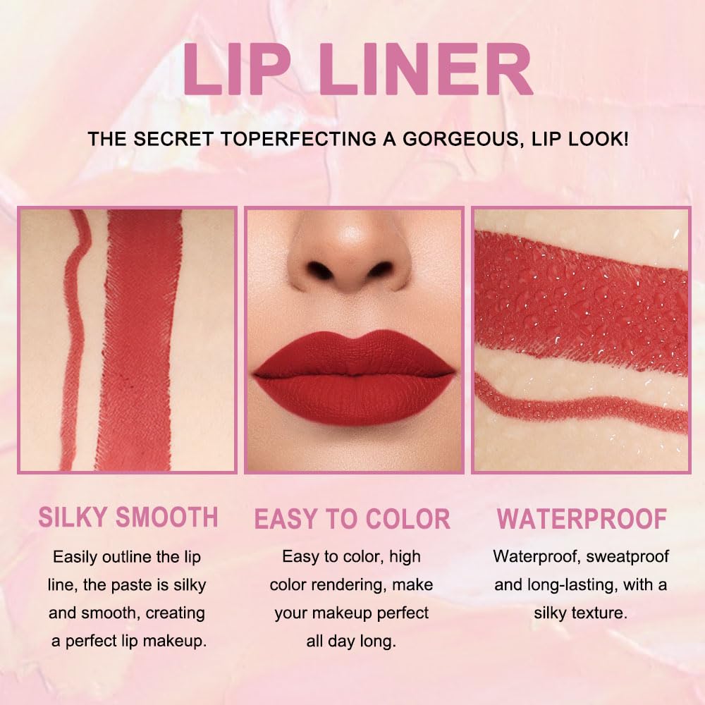 evpct delineador labios rojo rubí presenta textura sedosa para rellenar con precisión